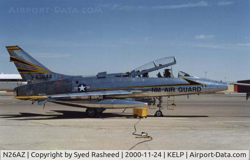 N26AZ, 1956 North American F-100F-10-NA Super Sabre C/N 56-3844 (243-120), Pre-flighting the N26AZ