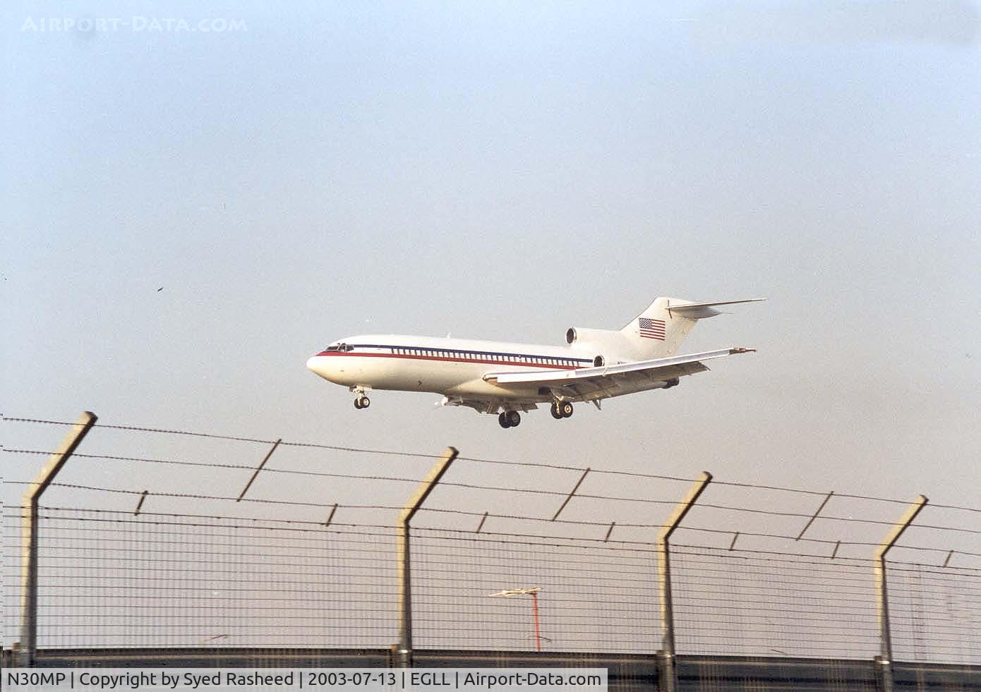N30MP, 1966 Boeing 727-21 C/N 18998, ICN Pharmaceuticals B721 on Finals 09L EGLL