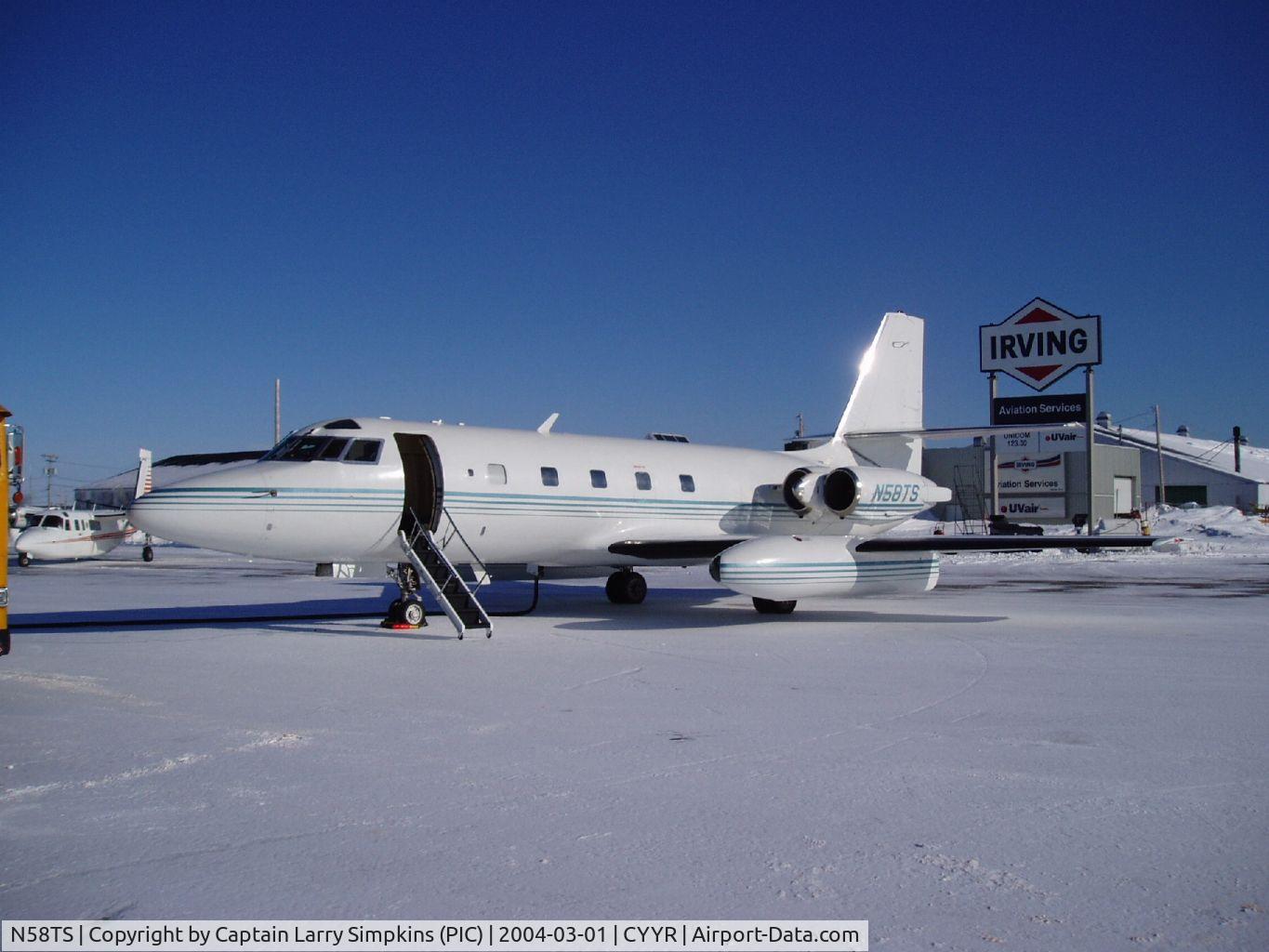 N58TS, 1966 Lockheed L-1329 JetStar 731 C/N 5079, FAITH LANDMARKS JETSTAR ON GRND CYYR