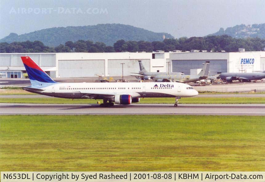 N653DL, 1990 Boeing 757-232 C/N 24393, Delta B757 Landing at KBHM International