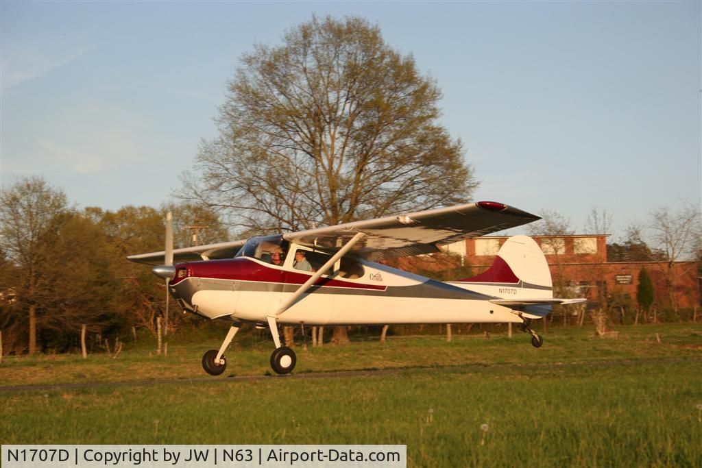 N1707D, 1951 Cessna 170A C/N 20150, First landing at home field after purchase.