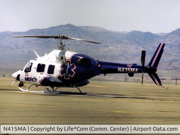 N415MA, 1988 Bell 222U C/N 47568, Mercy Air 11 (Boulder City, NV.)