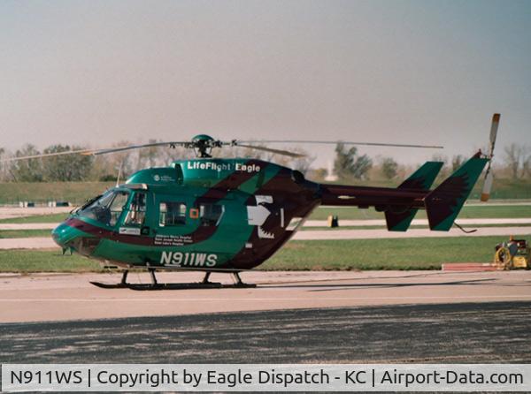 N911WS, 1985 Eurocopter-Kawasaki BK-117A-4 C/N 7068, Eagle-1 (Kansas City, MO.)
