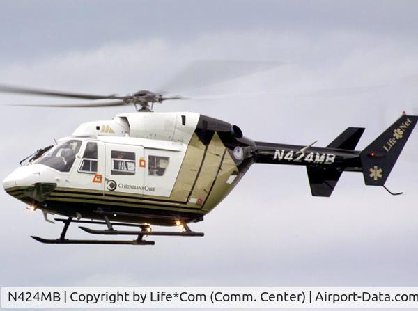 N424MB, 1986 Eurocopter-Kawasaki BK-117A-4 C/N 7082, Life*Net (Christiana, DE.)