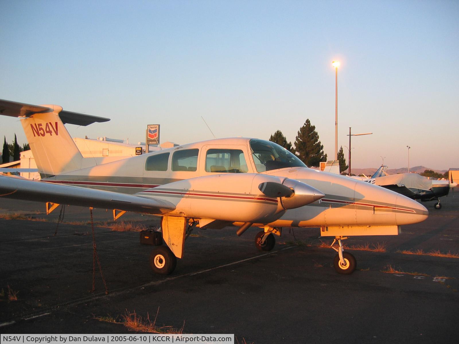 N54V, 1980 Beech 76 Duchess C/N ME-313, This Duchess is based at Concord, KCCR airport in California.