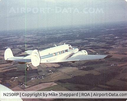 N250RP, 1955 Beech E18S C/N BA-47, Summer 1983, Shenandoah Valley, VA Pilot: Mike Hinson, Mountain Air Cargo