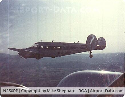 N250RP, 1955 Beech E18S C/N BA-47, Summer 1983, Shenandoah Valley, VA Pilot: Mike Hinson Mountain Air Cargo