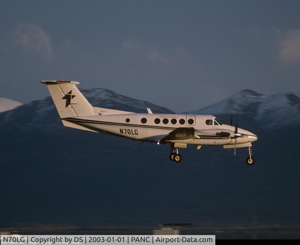 N70LG, 1983 Beech 200C Super King Air C/N BL-67, Lifeguard Alaska Flight Landing on 14 PANC