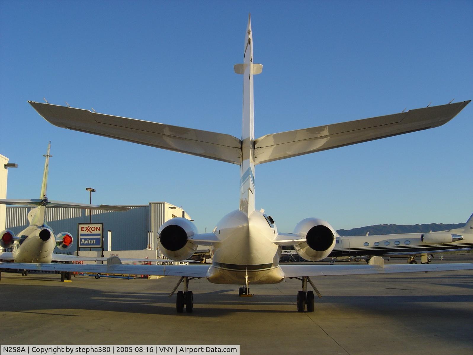N258A, 1981 Dassault Falcon (Mystere) 20F-5 C/N 438, Petersen Aviation Parking