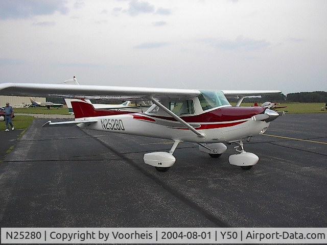 N25280, 1977 Cessna 152 C/N 15280568, Cessna 152 Repainted by Skymarket - Y50 Wautoma, WI