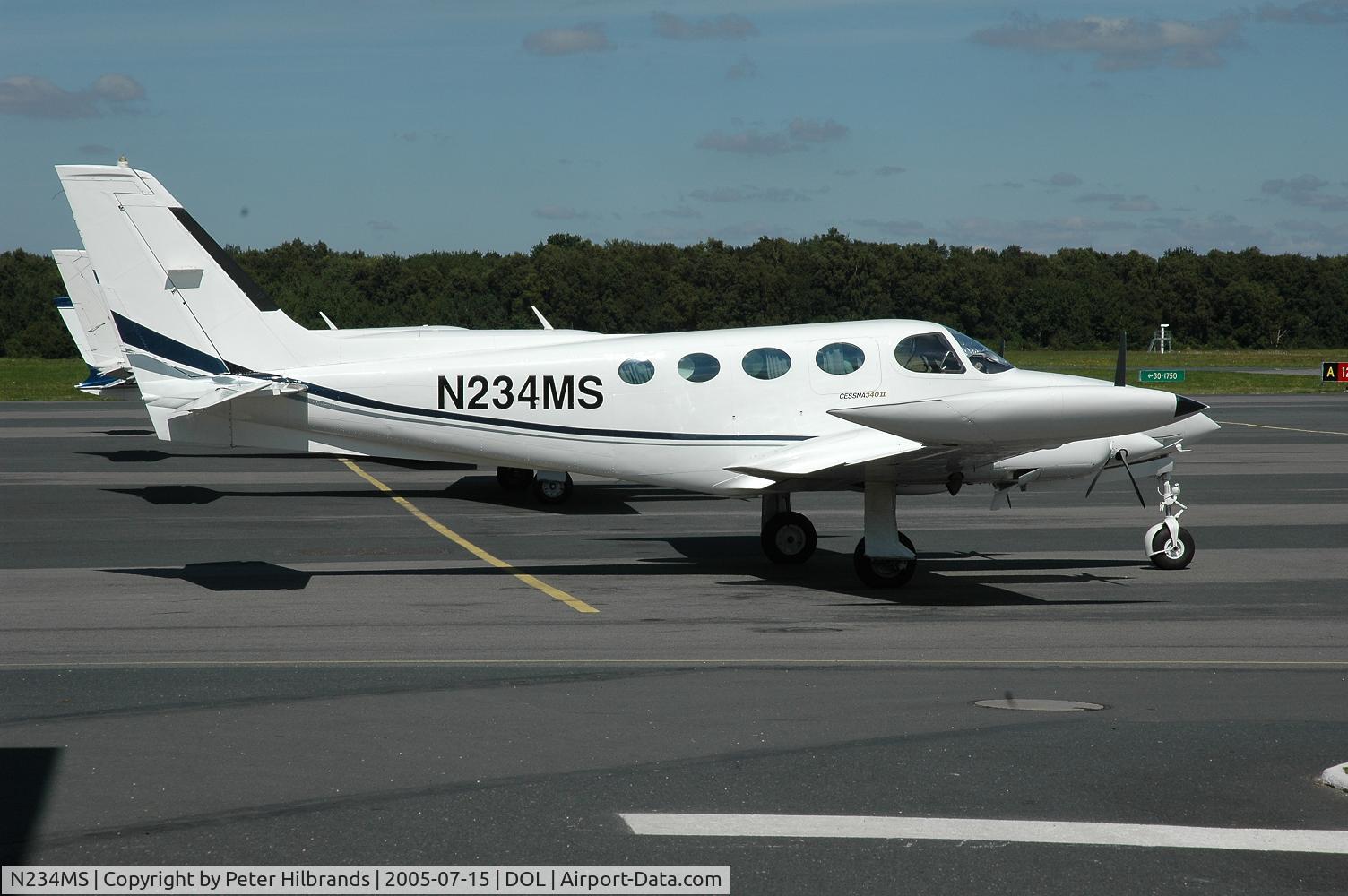 N234MS, 1975 Cessna 340 C/N 340-0351, N234MS parked at Deauville - St. Gatien in france