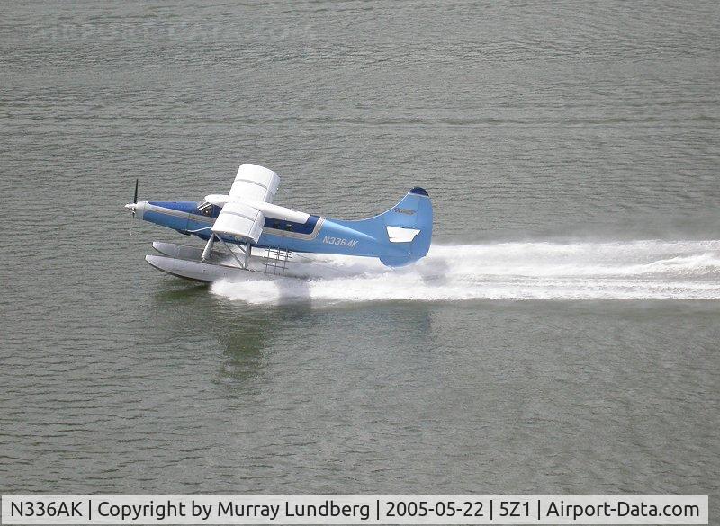 N336AK, 1958 De Havilland Canada DHC-3 Turbo Otter Otter C/N 333, Taking off from the harbor at Juneau, Alaska.