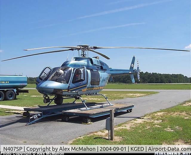 N407SP, 1996 Bell 407 C/N 53011, On Stand-by Delaware State Police Aviation South Barracks, Trooper 2