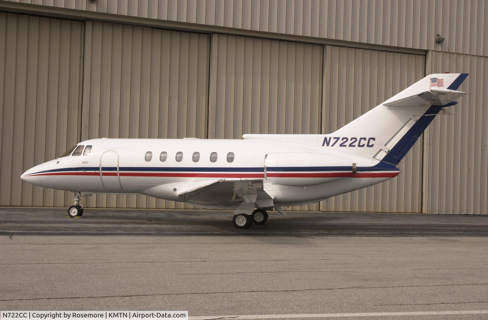 N722CC, 1984 British Aerospace BAe.125 Series 800A C/N 258008, Ramp