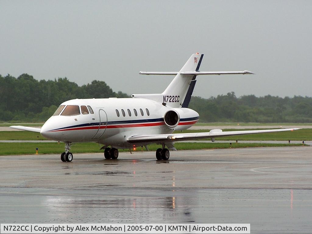 N722CC, 1984 British Aerospace BAe.125 Series 800A C/N 258008, Taxing to the hanger