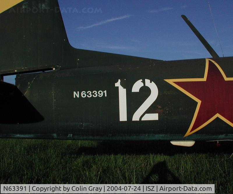 N63391, 1982 Nanchang CJ-6 C/N 3632012, Tail number close up of Yak at Blue Ash Airport, Cincinnati