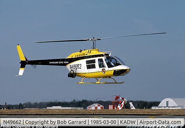 N49662, 1975 Bell 206B C/N 1871, MSP Bell 206B Jet Ranger 2 Andrews AFB
