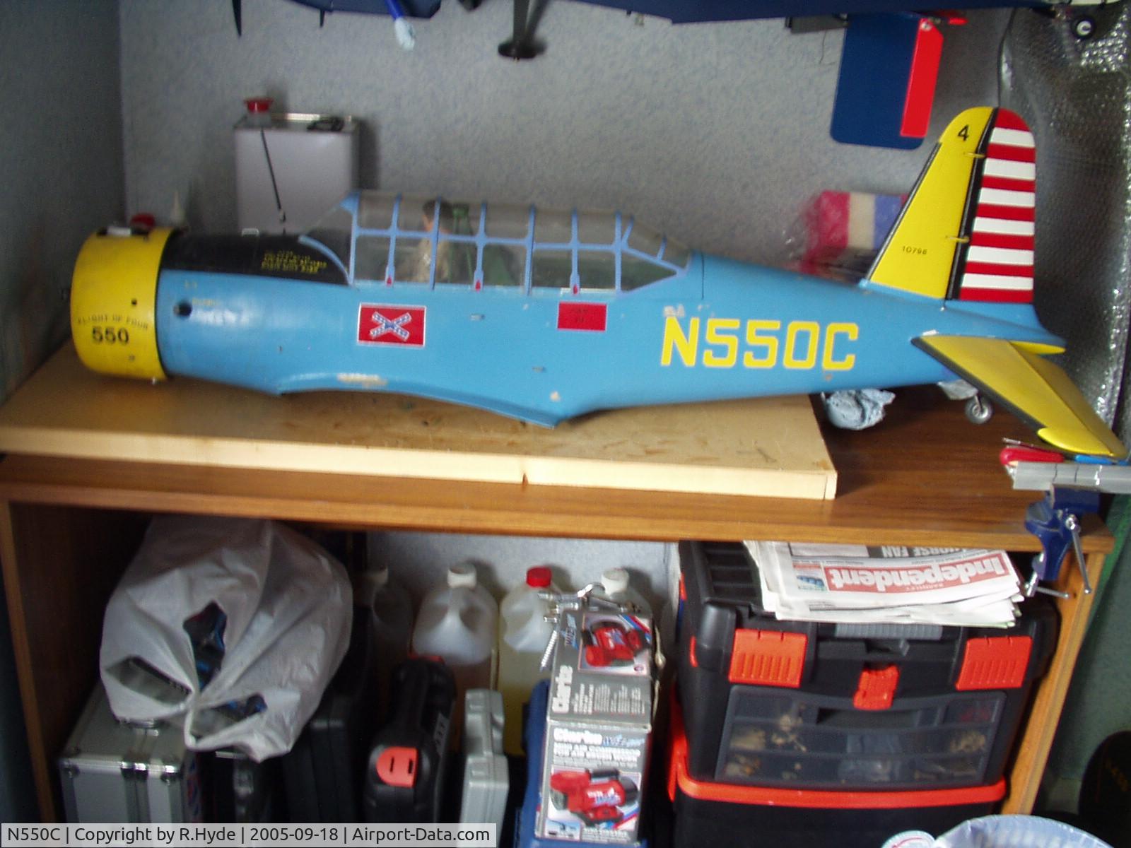 N550C, 1942 Consolidated Vultee BT-15 C/N 10798, Model Aircraft owned by R.Hyde Barnsley, England.