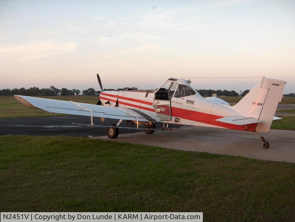 N2451V, 1980 Piper PA-36-375 Brave 375 C/N 36-8002028, Sitting outsider her hangar in Wharton