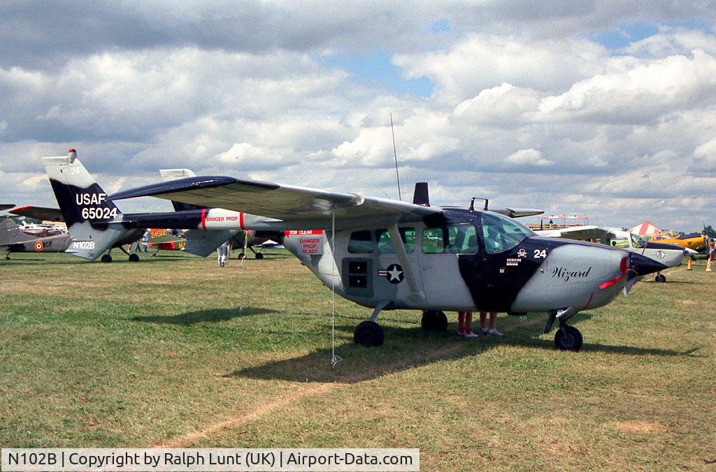 N102B, 1965 Cessna 337 Super Skymaster C/N 337-0024, Wearing false USAF O-2A colours at Oshkosh 1987