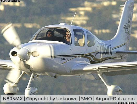 N805MX, 2006 Cirrus SR22 G2 C/N 2237, Angelina Jolie flew this plane.