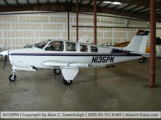N135PM, 1968 Beech 36 Bonanza C/N E-90, Hangar @ KVAY