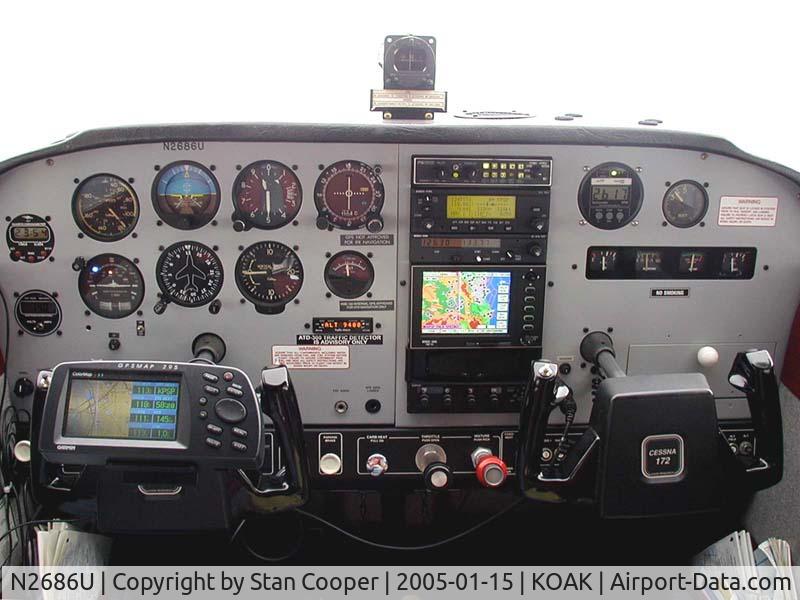 N2686U, 1963 Cessna 172D C/N 17250286, N2686U Avion Panel