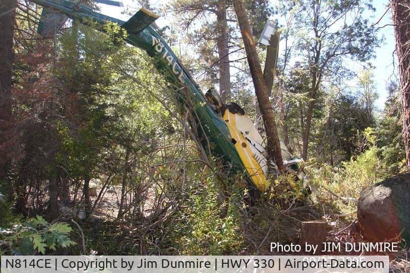 N814CE, 2004 Eurocopter AS-350B-3 Ecureuil Ecureuil C/N 3847, Snow Valley, Ca  Day after Aircraft crashed. Pilot lived with Serious Injury