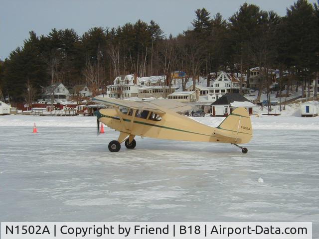 N1502A, 1951 Piper PA-20 Pacer C/N 20-686, On the Ice at Alton Bay, NH.  (Ice Port)