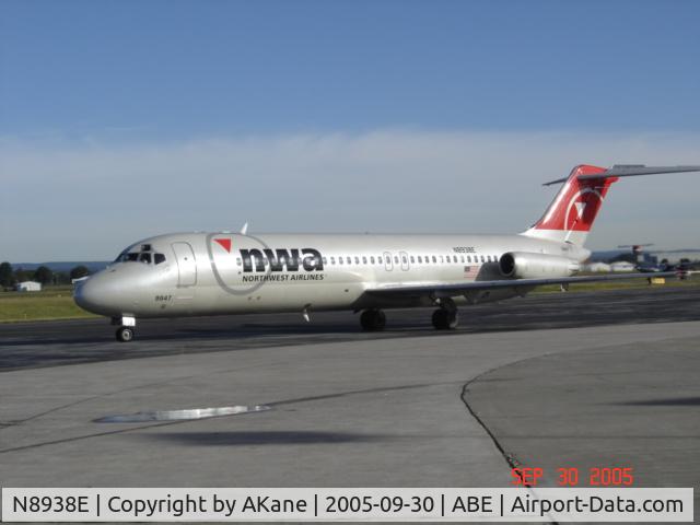 N8938E, 1968 Douglas DC-9-31 C/N 47161, Northwest Airlines DC9-30 at ABE