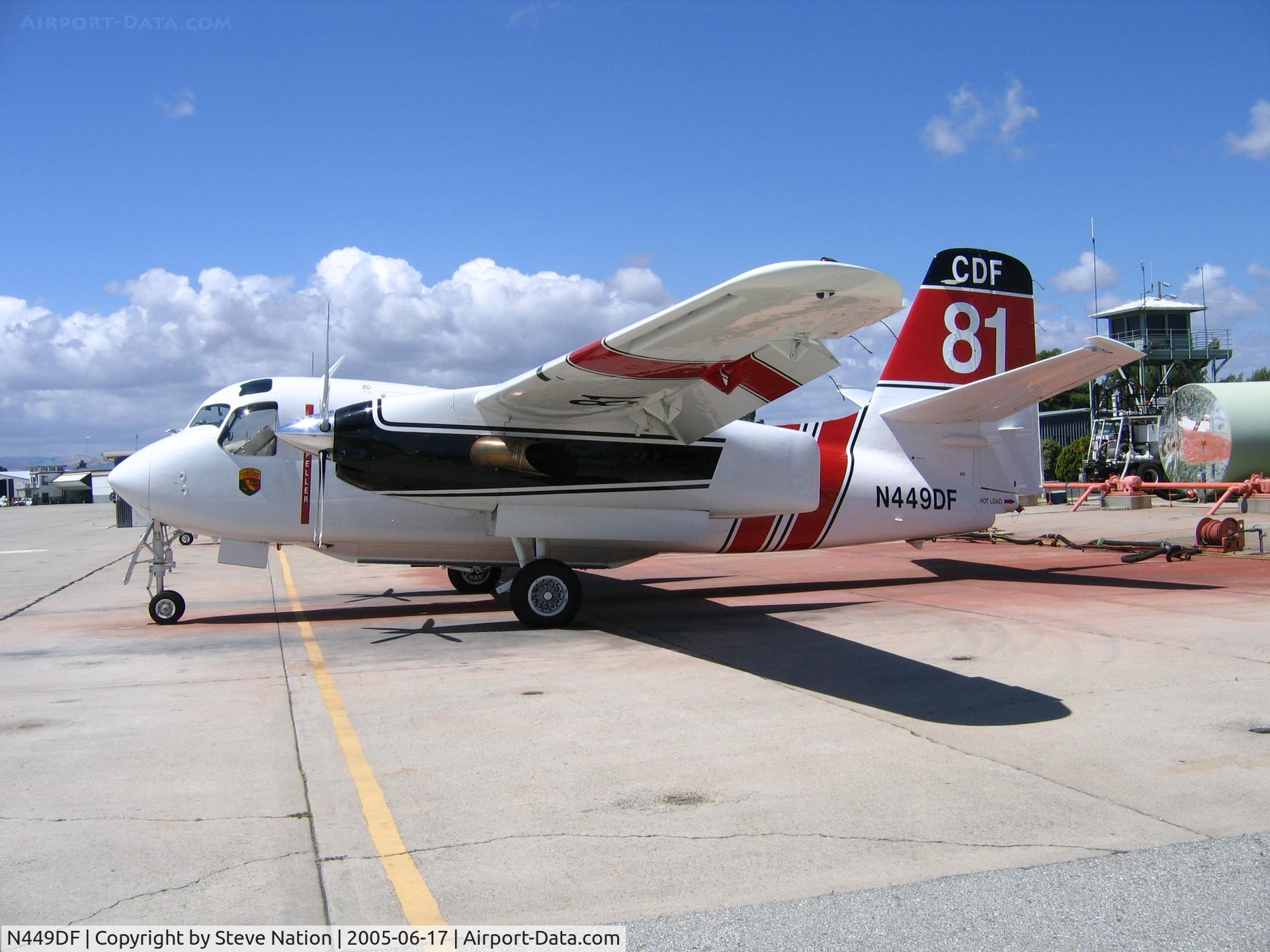 N449DF, 2001 Marsh Aviation S-2F3AT C/N 152838, CDF S-2T Air Tanker #81 on alert at CDF Air Attack Base at Hollister Municipal Airport, CA