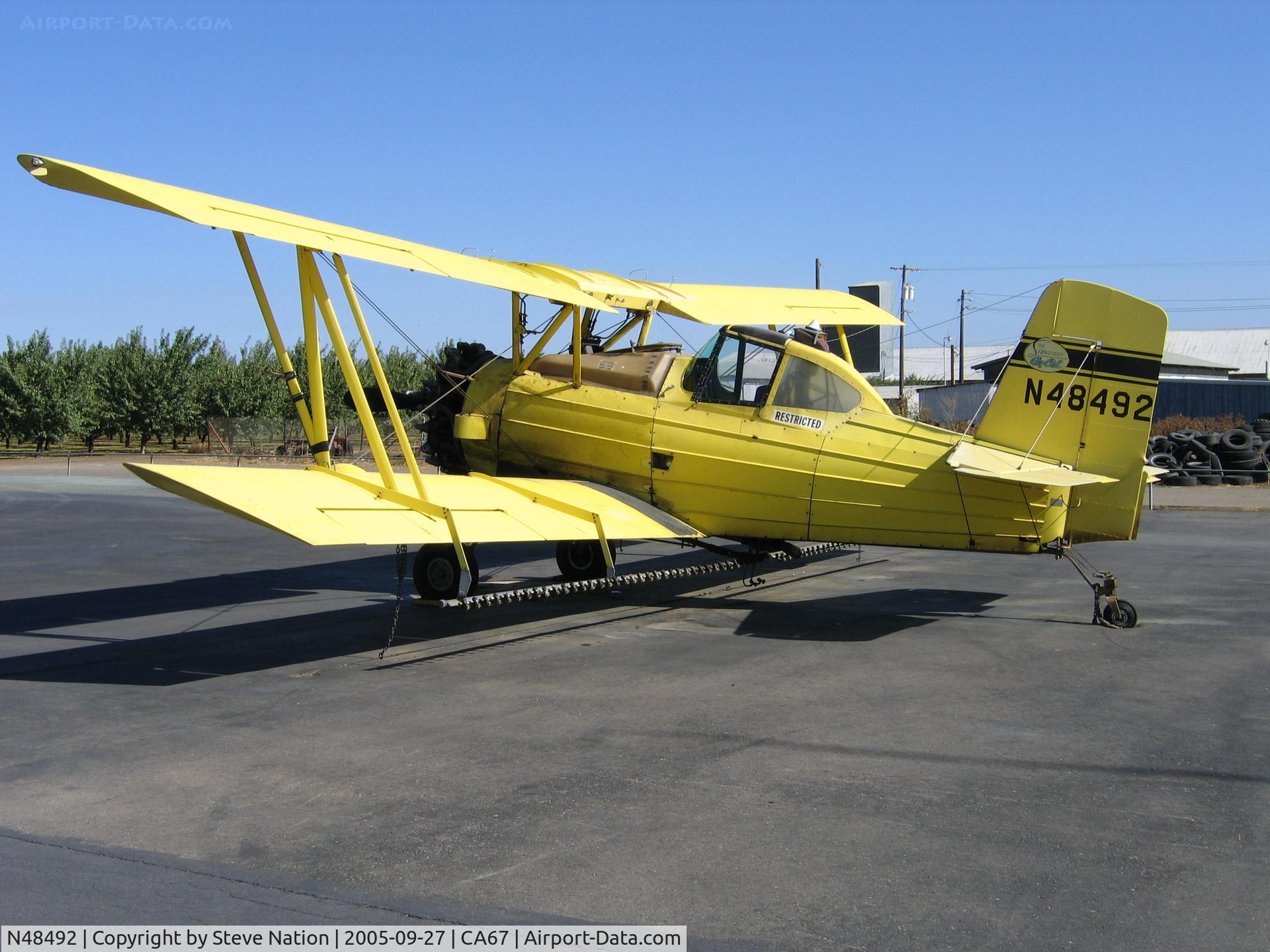 N48492, 1976 Grumman-Schweizer G-164B C/N 47B, Valley Dusters at their Westley, CA airstrip