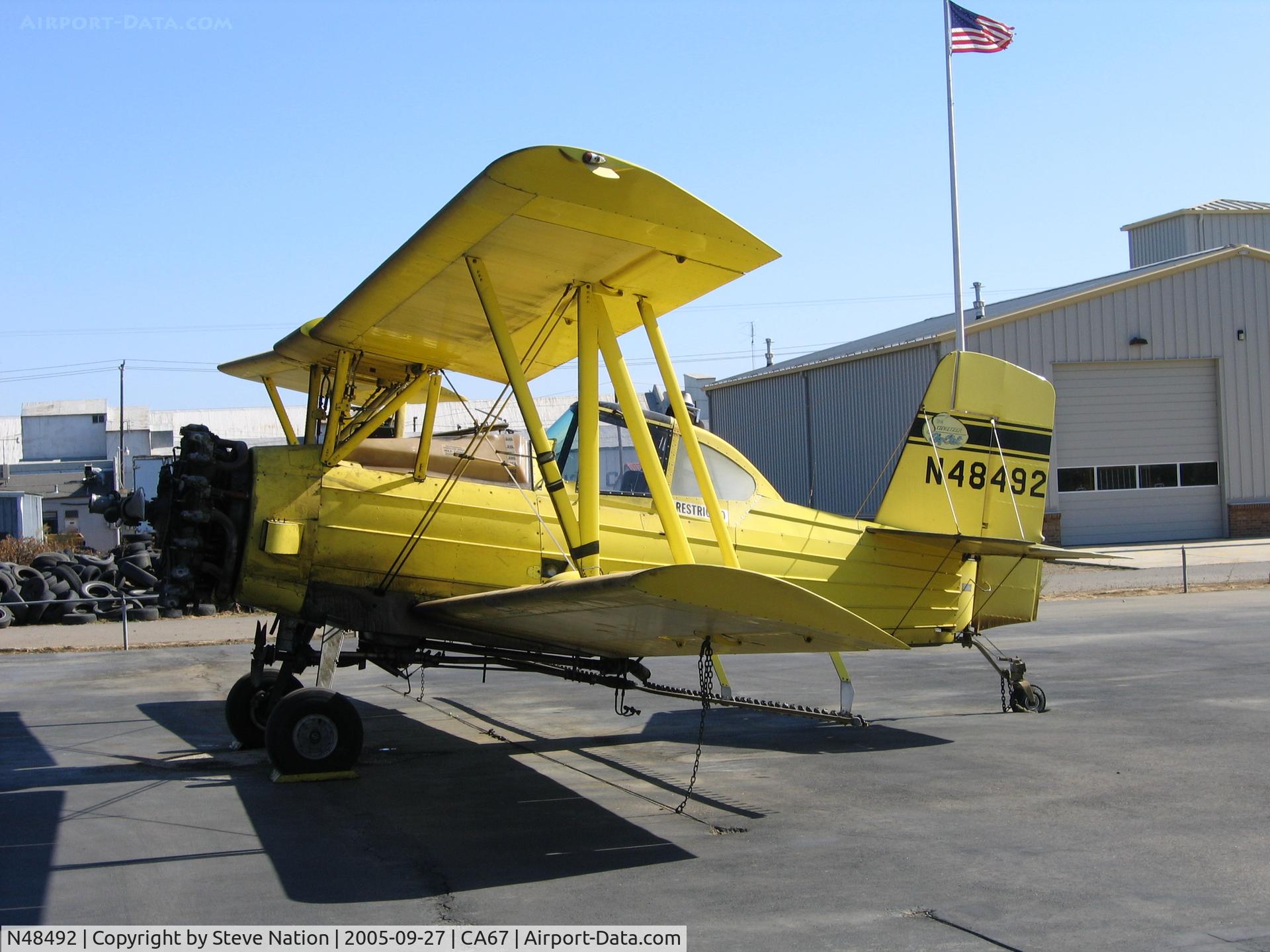 N48492, 1976 Grumman-Schweizer G-164B C/N 47B, Valley Dusters at their Westley, CA airstrip DShot #2