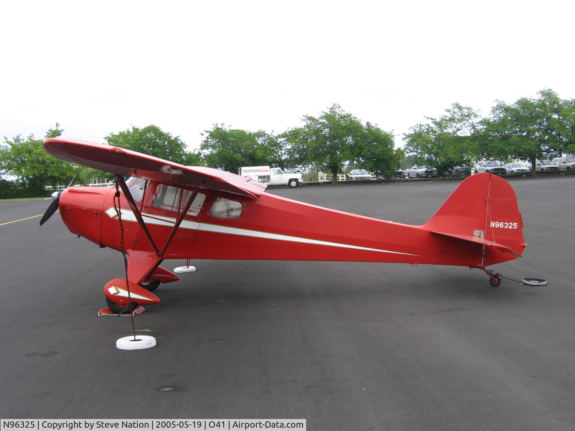 N96325, 1946 Taylorcraft BC12-D C/N 8625, Photographed on foggy afternoon at Woodland-Watts Airport, CA