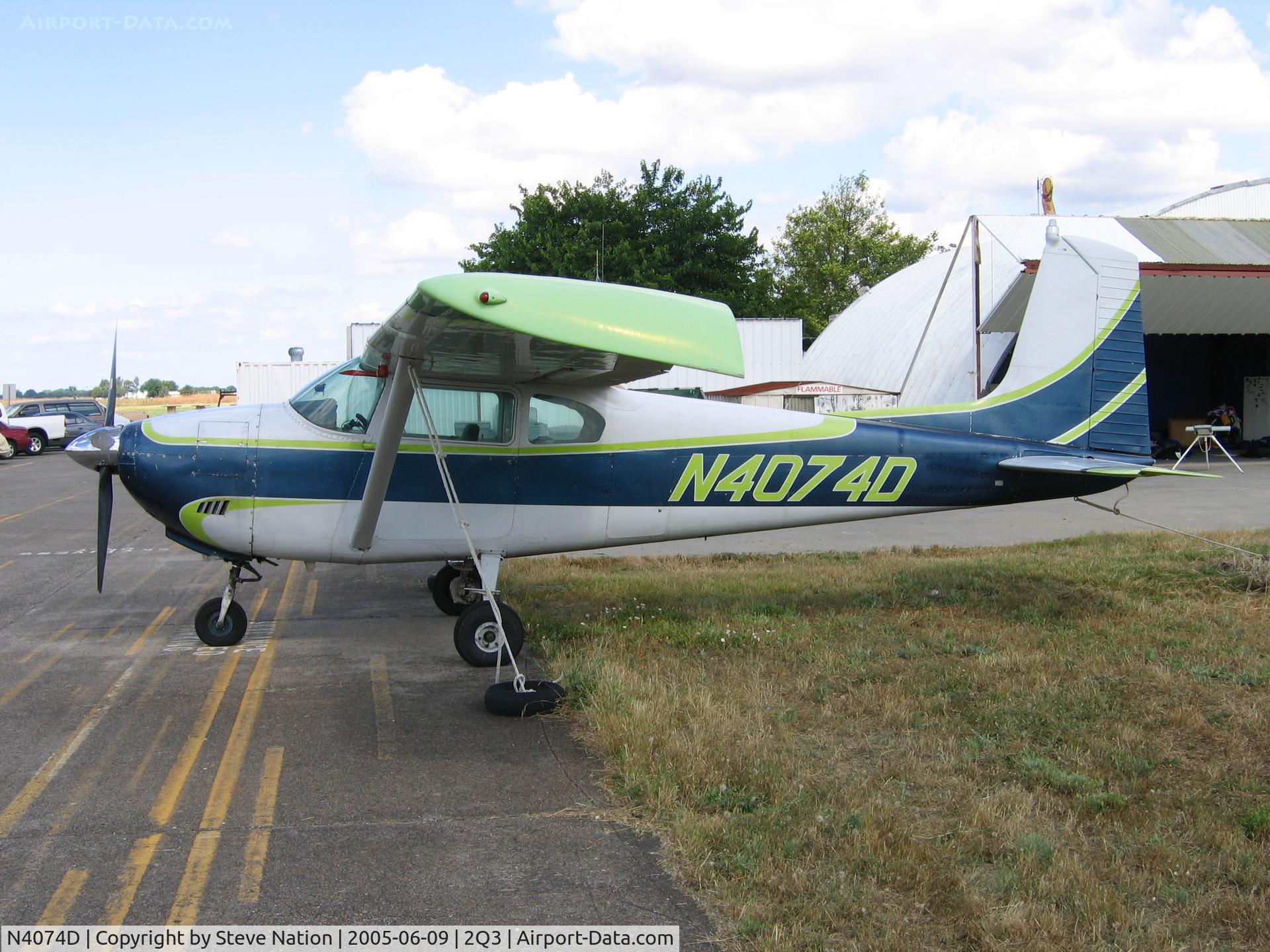N4074D, 1958 Cessna 182A Skylane C/N 34774, Operated by Sky Dance-Sky Divers at their Yolo County Airport base west of Davis, Ca