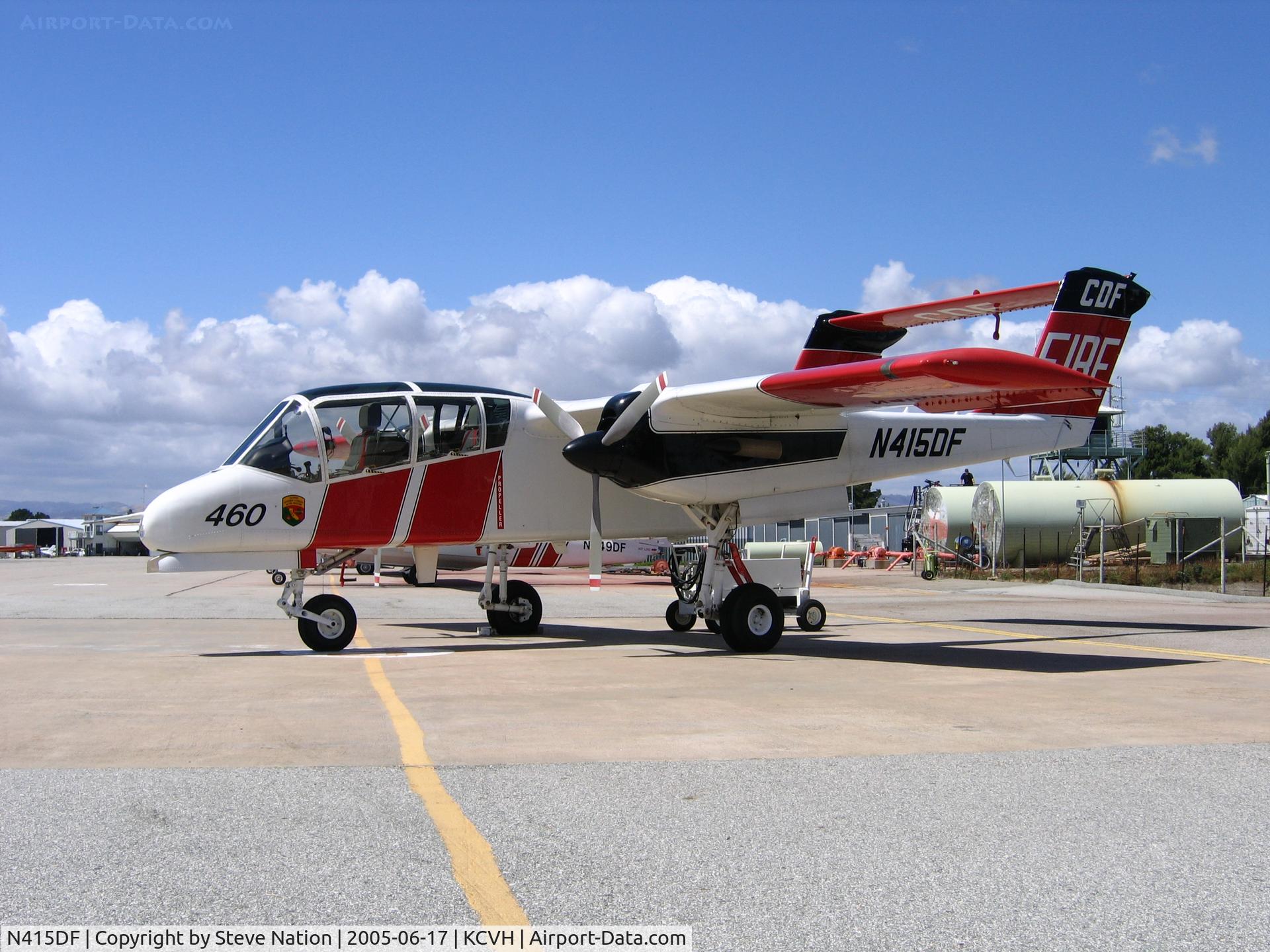 N415DF, North American Rockwell OV-10A Bronco C/N 30568M38, CDF OV-10A lead plane #415 at CDF Air Attack Base in Hollister, CA
