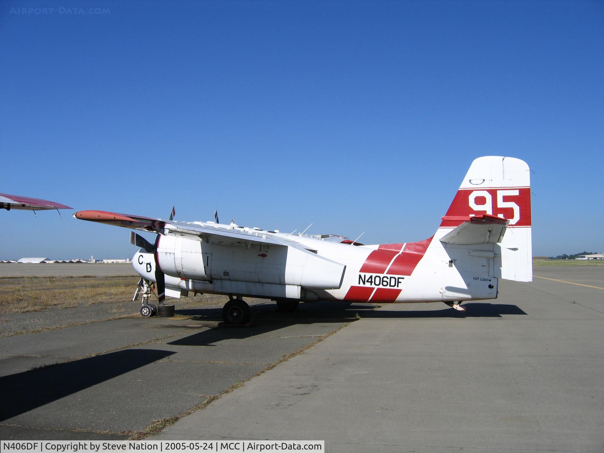 N406DF, Grumman S2F-1 (TS-2A) Tracker C/N 293, CDF TS-2A #95 on CDF ramp at McClellan AFB, CA (retired after 2004 season)