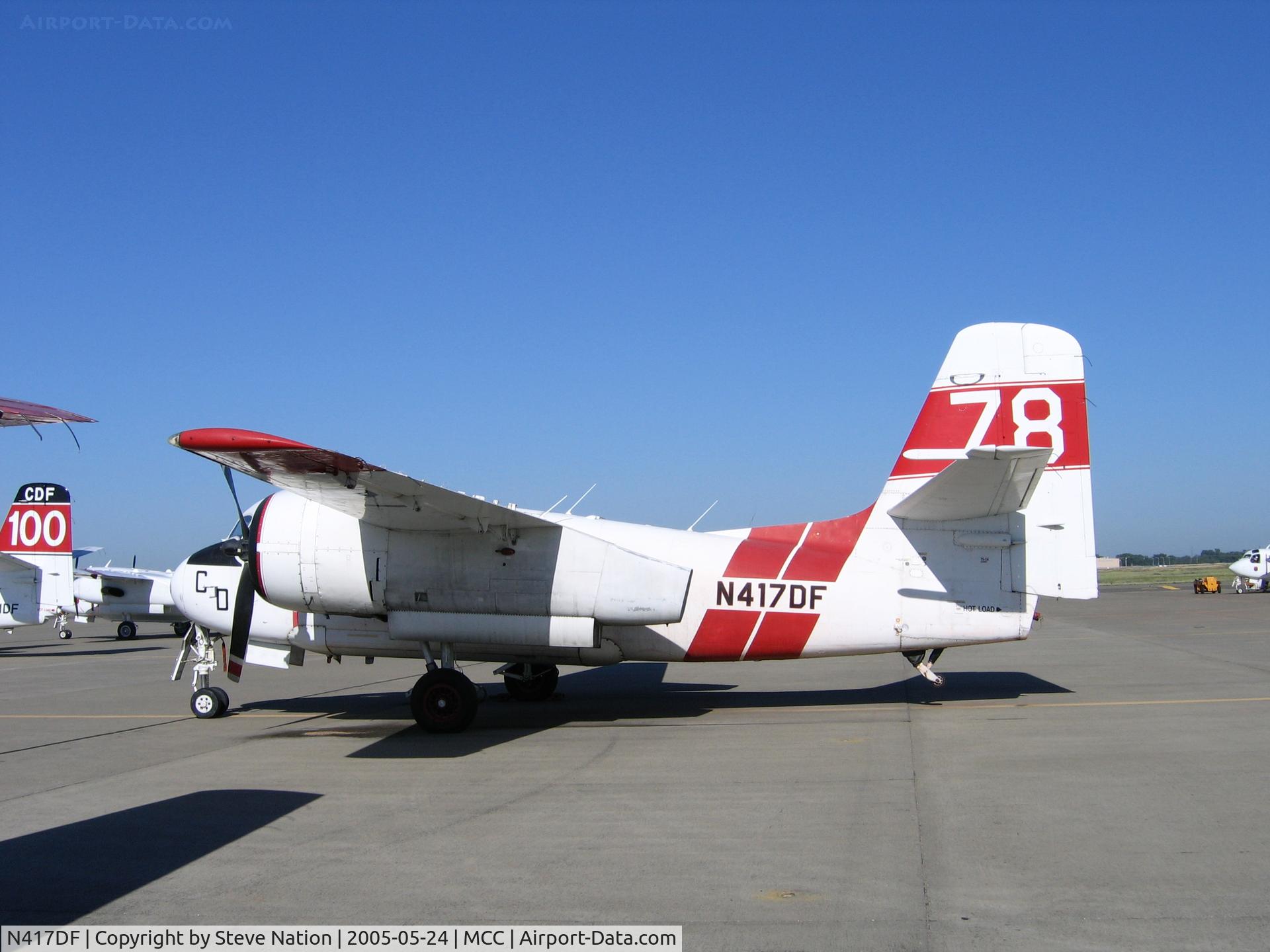 N417DF, Grumman S2F-1 (TS-2A) Tracker C/N 061, CDF TS-2A #78 on CDF ramp at McClellan AFB, CA (retired after 2004 season)