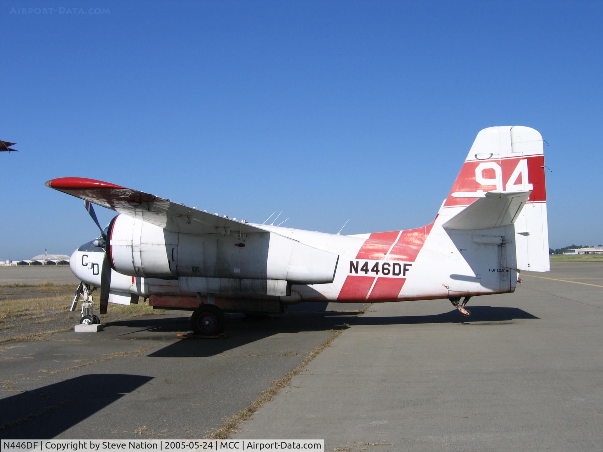 N446DF, 1954 Grumman S2F-1 (TS-2A) Tracker C/N 175, CDF TS-2A #94 on CDF ramp at McClellan AFB, CA (retired, was used for spares)