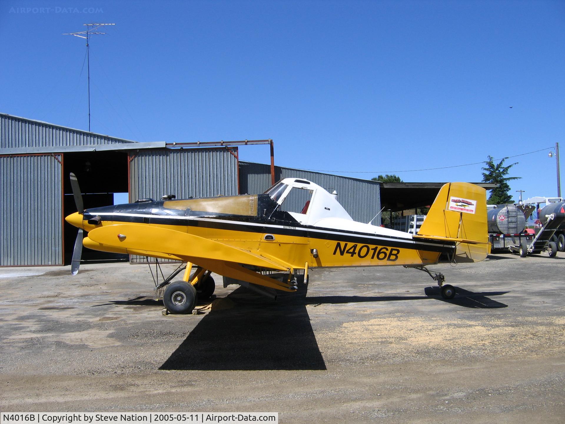 N4016B, 1979 Ayres S2R-T34 Thrush C/N 6043, At Moore Aviation strip N of Colusa, CA for rice seed planting in Sacramento Valley