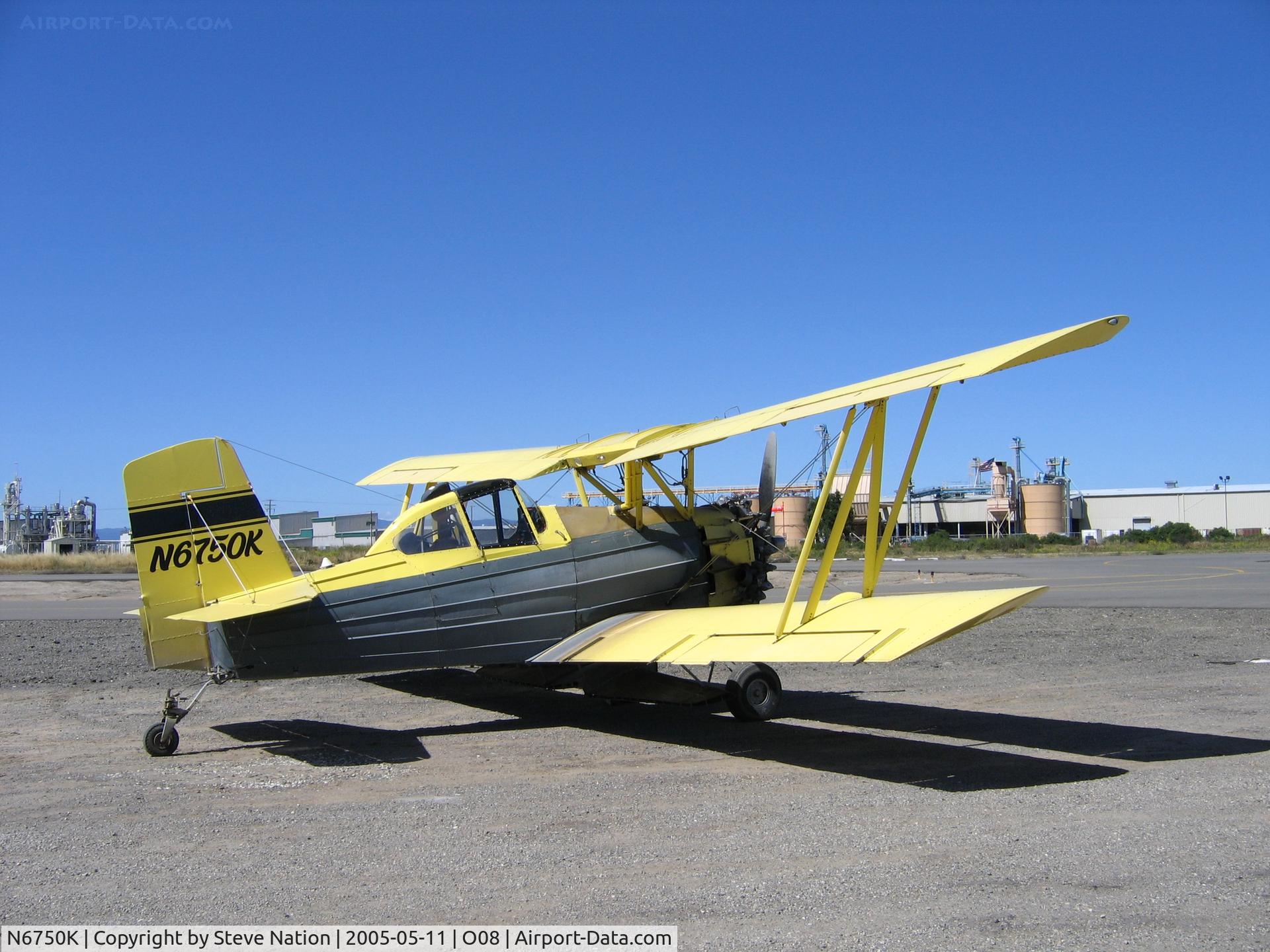 N6750K, 1978 Grumman-Schweizer G-164B C/N 449B, Valley Flying Service Ag-Cat during rice planting season at Colusa Airport, CA
