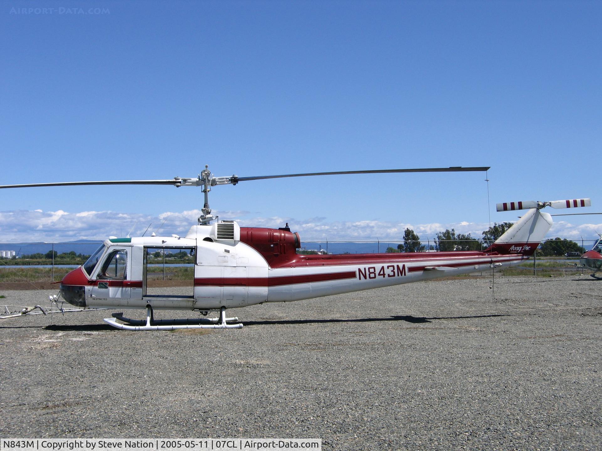 N843M, 1963 Bell UH-1B C/N 63-8676, AVAG 1963 Bell UH-1B used for crop dusting in Sacramento Valley (no spray booms)