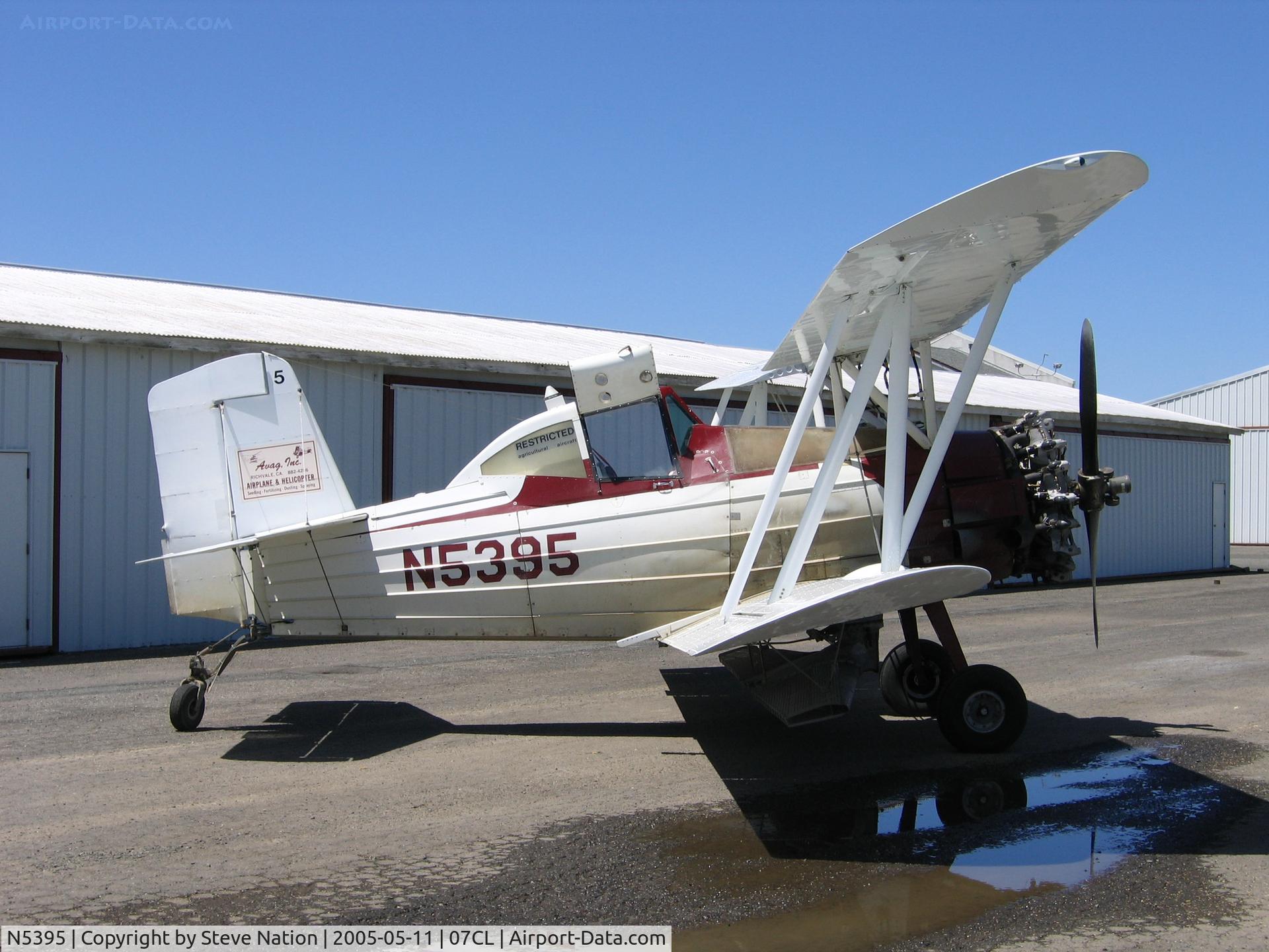 N5395, 1973 Grumman-Schweizer G-164A C/N 1149, AVAG 1973 Grumman-Schweizer G-164A during rice seeding season at Richvale, CA airstrip