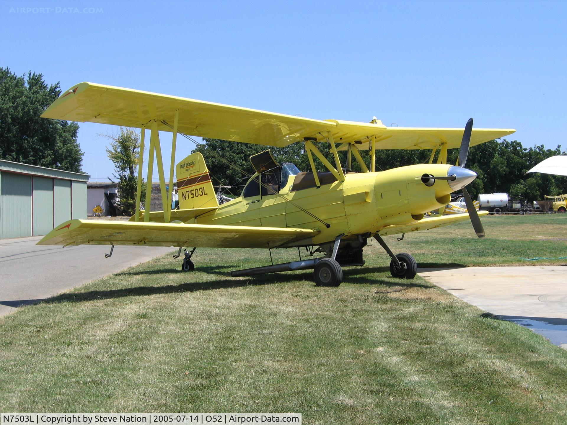 N7503L, 1990 Schweizer Aircraft Corp G-164B C/N 826B, Onstott Dusters 1990 Schweizer G-164B at Yuba City, CA