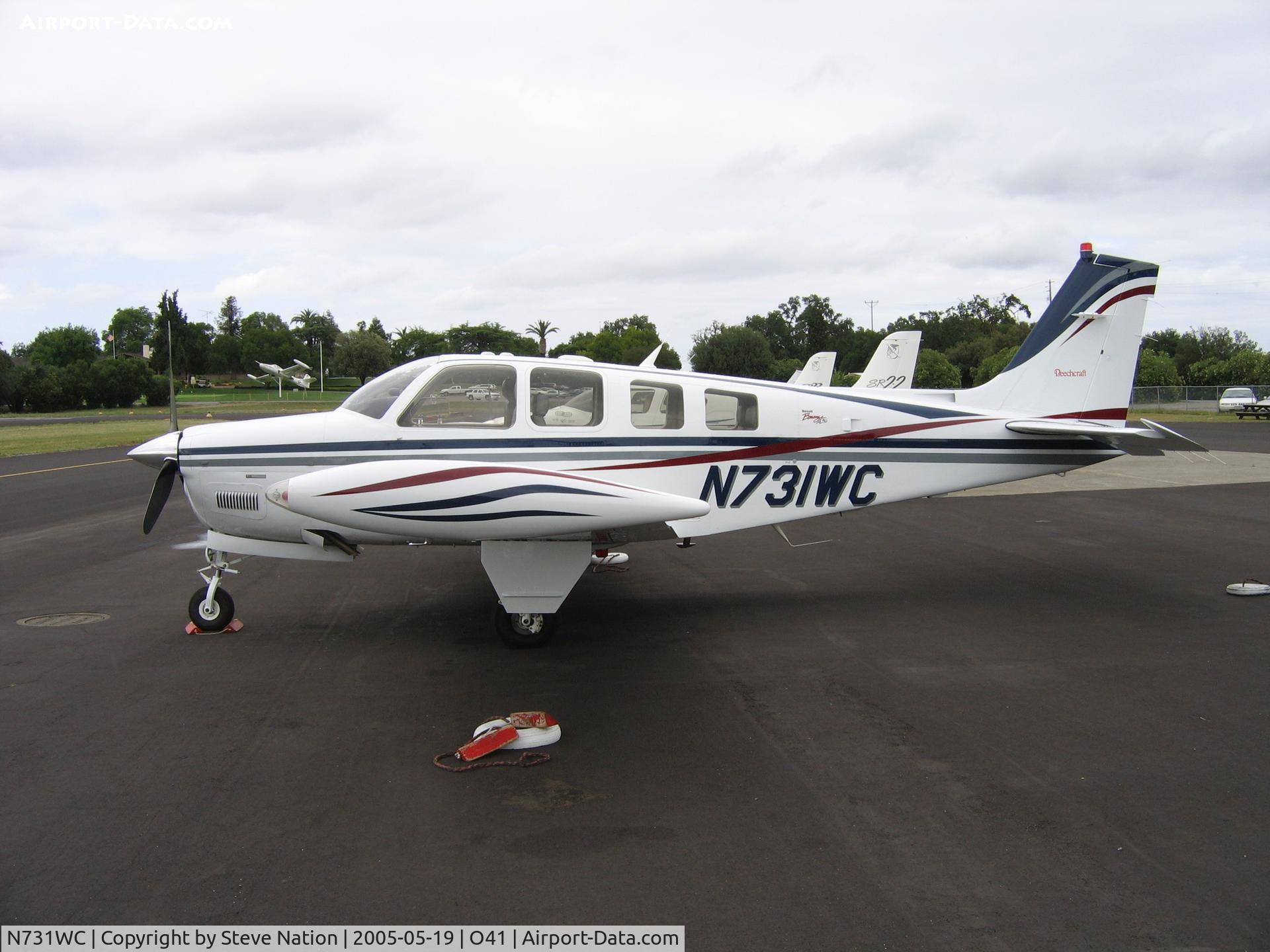 N731WC, 2001 Raytheon Aircraft Company A36 Bonanza C/N E-3404, Wayne Cross Trustee's 2001 Beech A36 at Woodland-WATTS Airport, CA