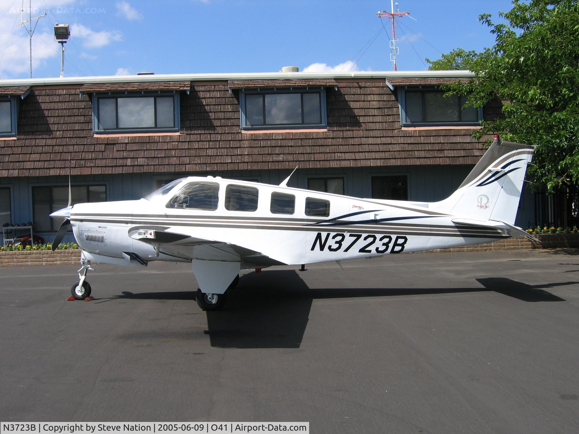 N3723B, Raytheon Aircraft Company A36 Bonanza C/N E-3623, Woodland Aviation's A36 at Woodland-WATTS Airport, CA