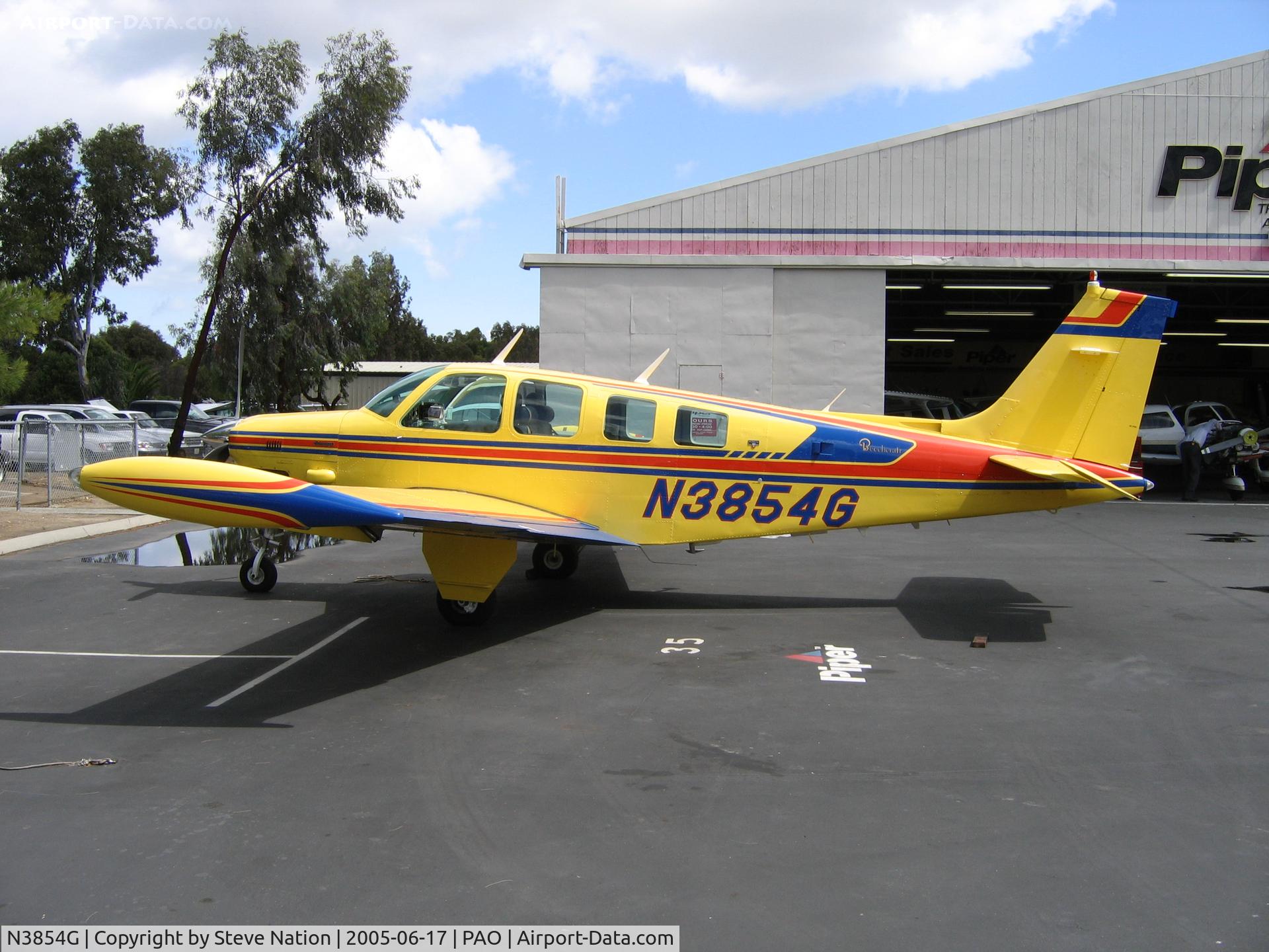 N3854G, 1981 Beech A36TC Bonanza 36 C/N EA-213, Allan Saul's 1981 Beech A36TC at Palo Alto, CA