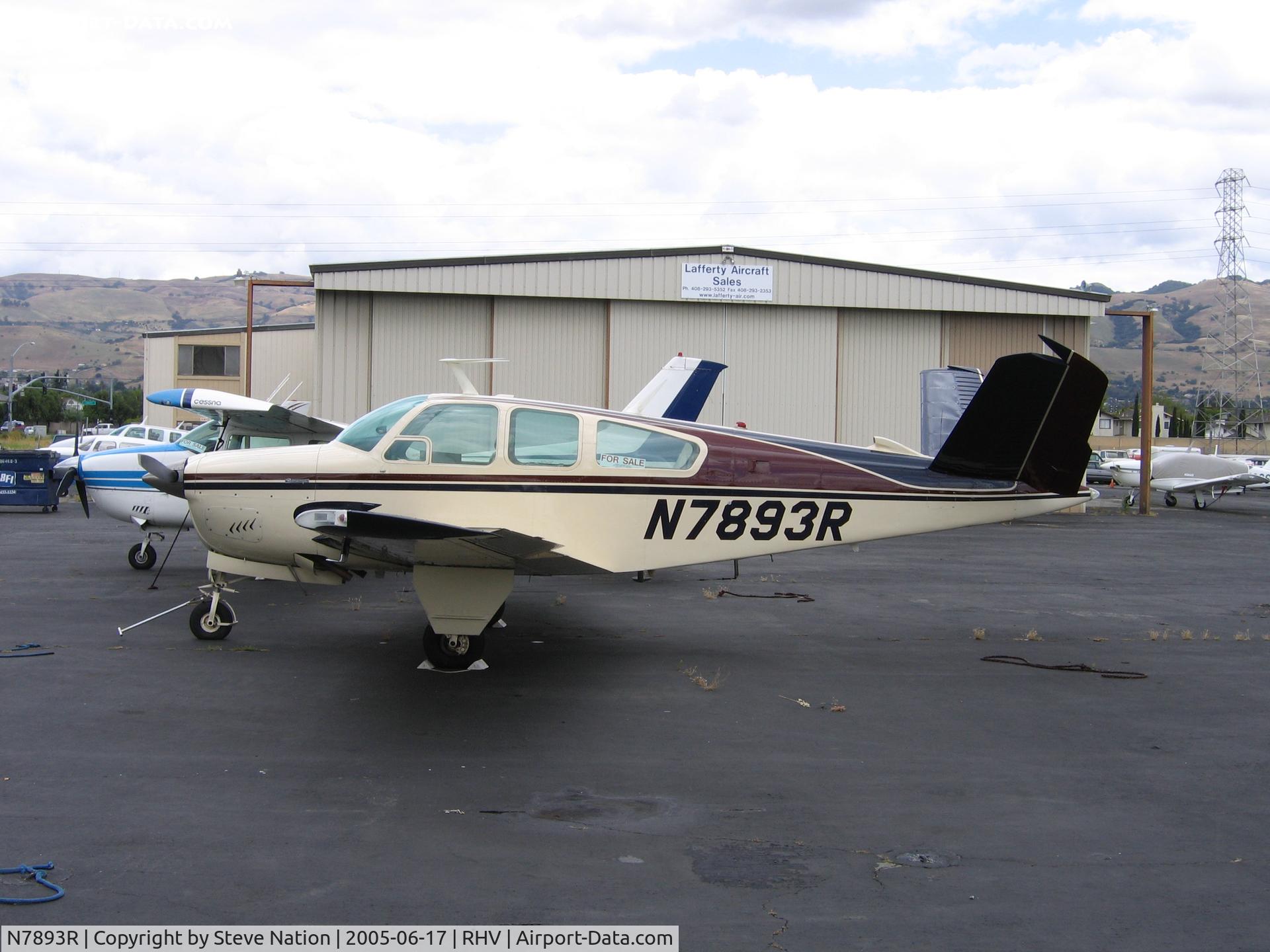 N7893R, 1969 Beech V35A Bonanza C/N D-8945, Arthur Harrison's 1969 Beech V35A at Reid-Hillview Airport, CA