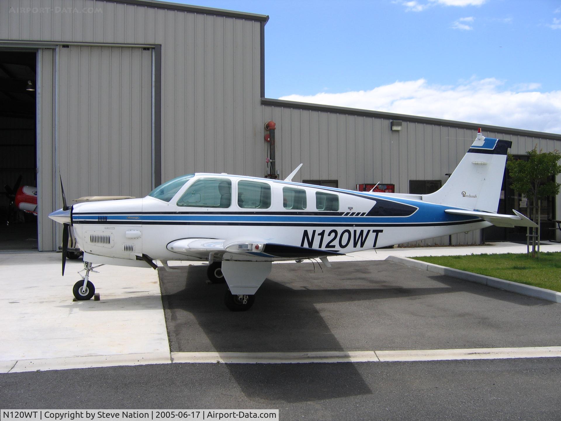 N120WT, 1980 Beech A36TC Bonanza 36 C/N EA-99, James Kroske's 1980 Beech A36TC at San Martin (Santa Clara County) Airport, CA