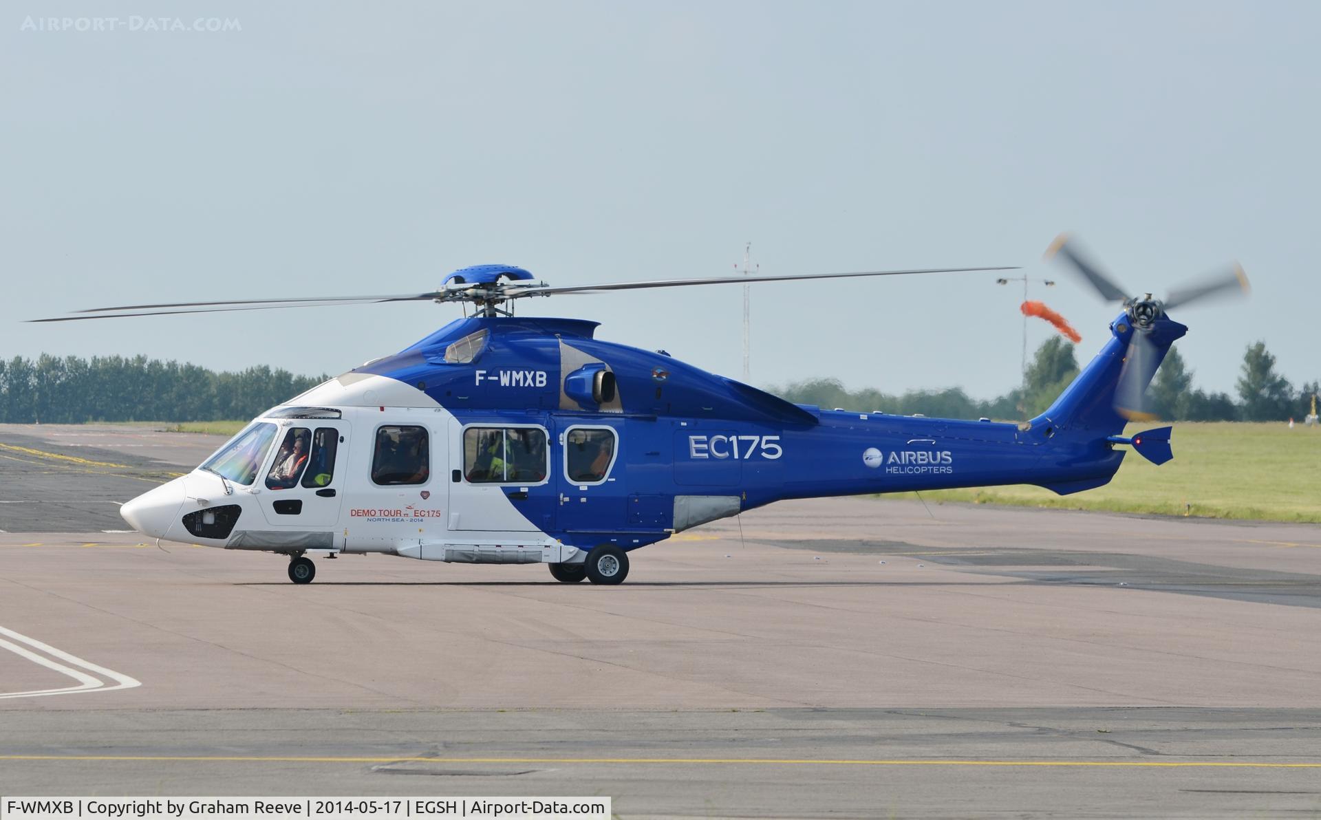 F-WMXB, Airbus Helicopter H175M C/N 5001, Just landed at Norwich.